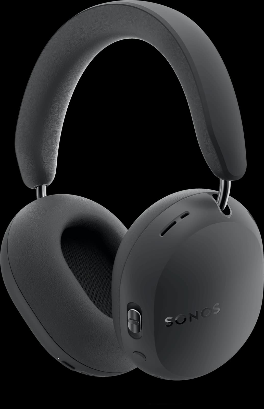Sonos Ace Ultra headphones in black, alternate angle showing the controls